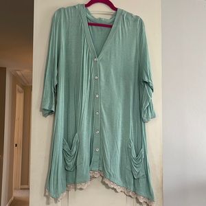 LOGO by Lori Goldstein teal top